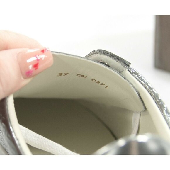 Givenchy Urban Street Silver Metallic Leather Sneakers 37 NIB - Picture 5 of 10